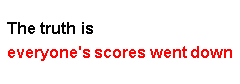 The truth is, everyone's scores went down