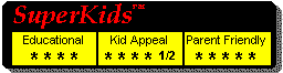 Educational Value= 4/5, Kid Appeal = 4.5/5, Ease of Use = 5/5