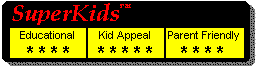 Educational Value = 4/5, Kid Appeal= 5/5, Ease of Use = 4/5