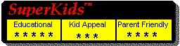 Educational Value= 5/5, Kid Appeal = 3/5, Ease of Use = 4/5